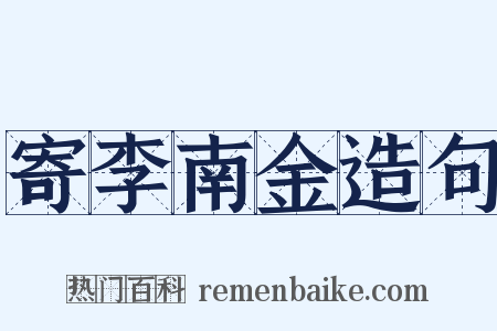 寄李南金造句是什么意思的图片